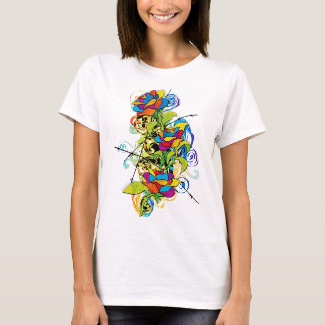 T-shirts Rosas_Coloridas (Frente)