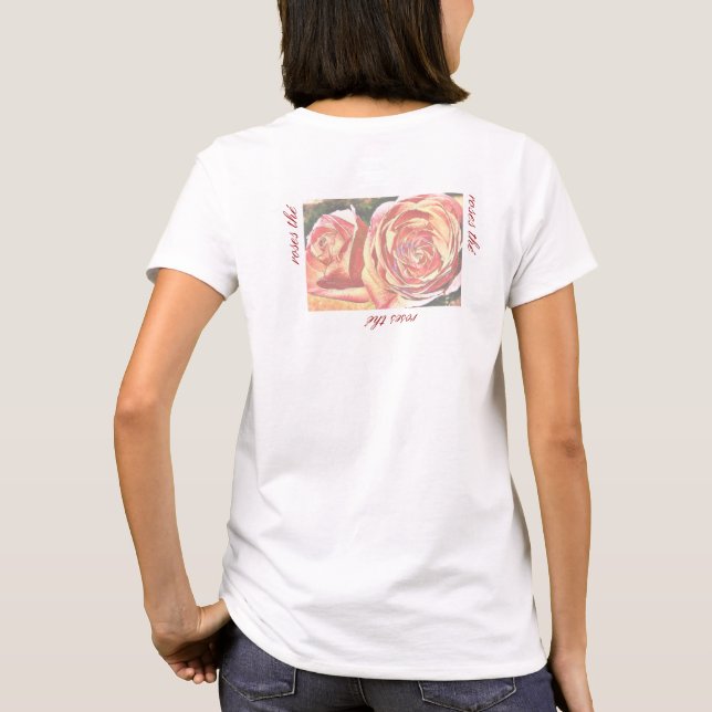 T-shirts Rosas de chá do Jardim (Verso)