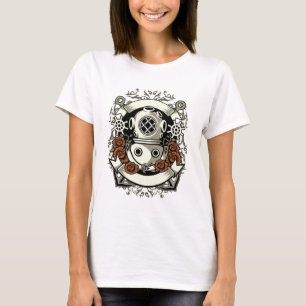 T-shirts Rosas vermelhas de mergulhadores no Mar Profundo V