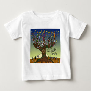 T-shirts Rosh Hashanah L'Shanah Tovah Árvore Da Vida Menora