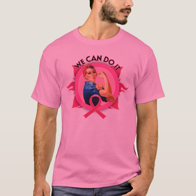 T-shirts Rosie o cancro da mama do rebitador (Frente)