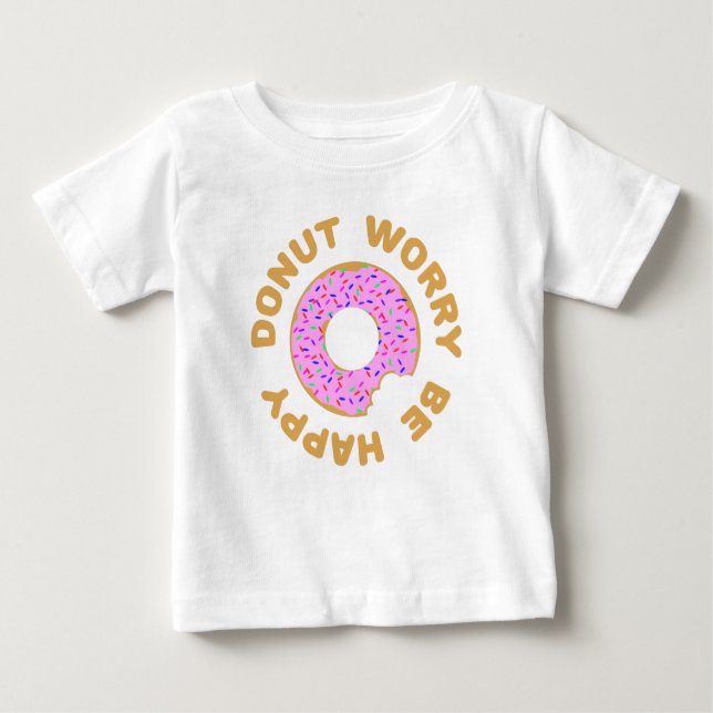 T-shirts Rosquinha Preocupada Seja Feliz (Frente)