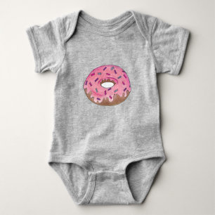 T-shirts Rosquinha rosa Dobra Sprinkles Breakfast Comida