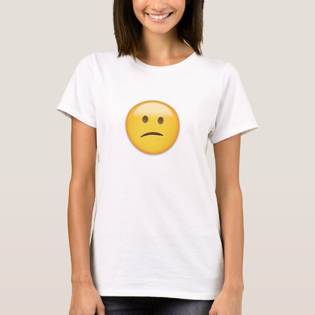 T-shirts Rosto Confuso Emoji (Frente)