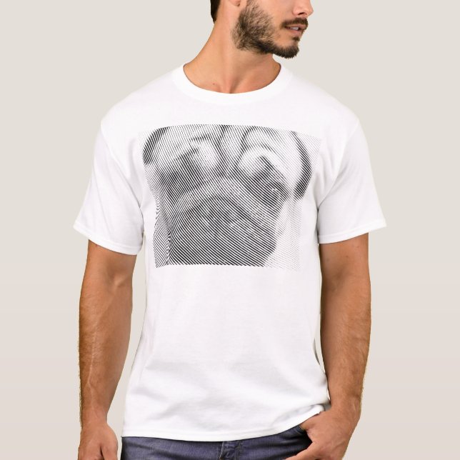 T-shirts Rosto de Pug (Frente)