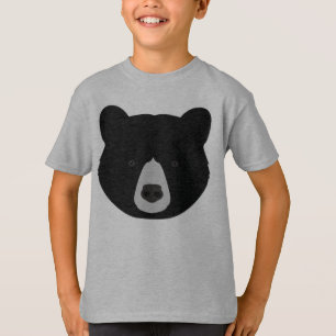 T-shirts Rosto de Urso Negro