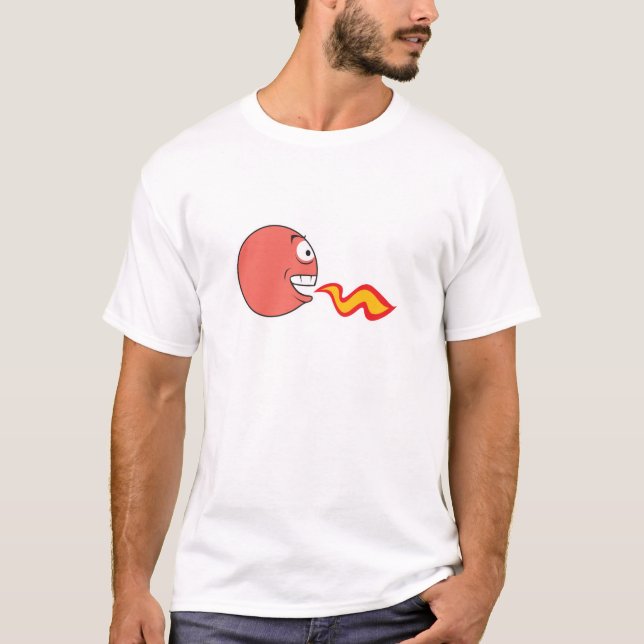 T-shirts Rosto Respirando Fogo (Frente)