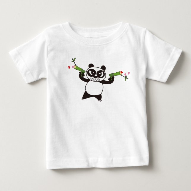 T-shirts Rosto Zangado Panda 28 (Frente)