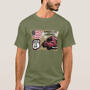 T-shirts Rota 66 do vintage
