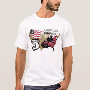 T-shirts Rota 66 do vintage