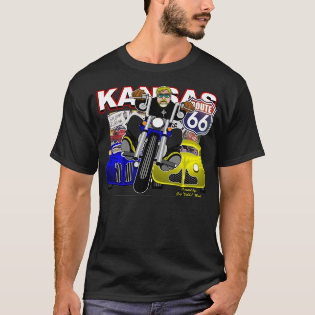 T-SHIRTS ROTA 66 KANSAS (Frente)