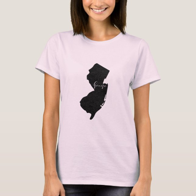 T-shirts roteiro de casa em Nova Jersey (Frente)