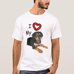 T-shirts Rottweiler Puppy Eu Amo Meu Rott