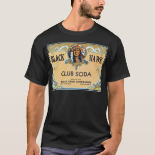 T-shirts Rótulo de Vintage do Black Hawk Club Soda