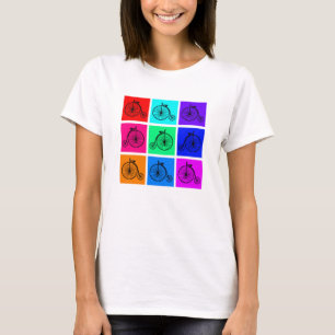 T-shirts Roupa da bicicleta do veículo com rodas do vintag