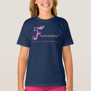 T-shirts Roupa das meninas do nome e do significado de