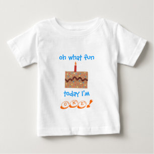 T-shirts Roupa de aniversário de 1 ano para meninos - baby 