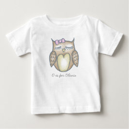 T-shirts Roupa De Bebê De Coruja Sonolenta - Personalizar T