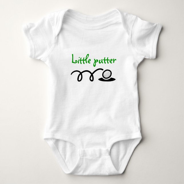 T-shirts Roupa de bebê tema golfe | Design personalizável (Frente)