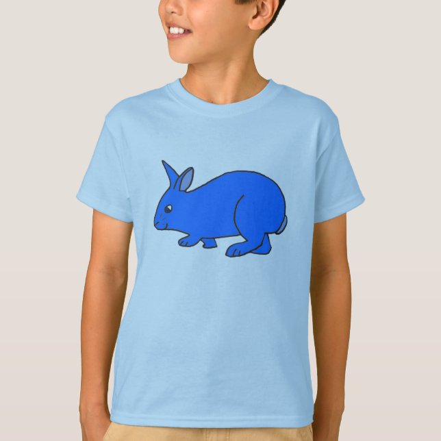 T-shirts Roupa de Bunny Azul (Frente)