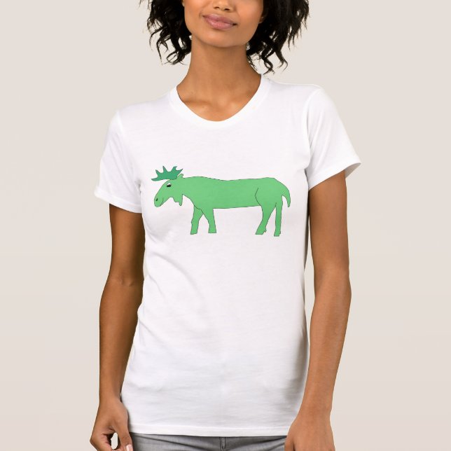 T-shirts Roupa de Moose Verde (Frente)