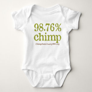 T-shirts Roupa do bebê com o logotipo de 98,76% chimpanzés!
