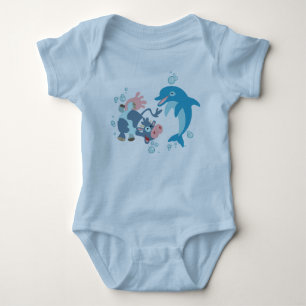 T-shirts Roupa do bebê dos desenhos animados Seacow e do