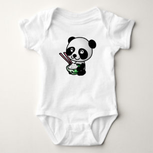 T-shirts Roupa do bebê. Panda.