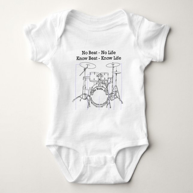 T-shirts Roupa do divertimento para bateristas, músicos, & (Frente)