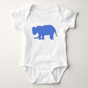 T-shirts Roupa do elefante do bebê azul