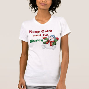 T-shirts Roupa Fine Jersey Short Sleeve/Snowman, de uso fem
