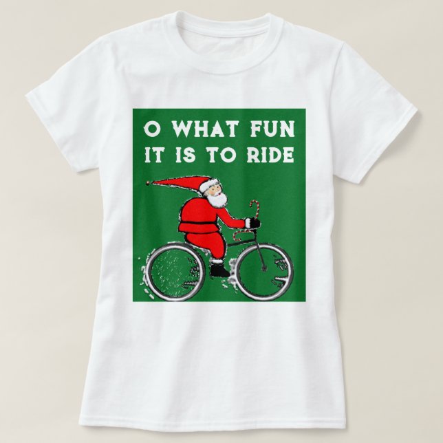 T-shirts Roupas de Natal para Ciclismo (Frente do Design)