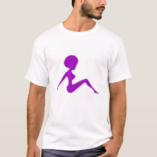T-shirts roxo da silhueta