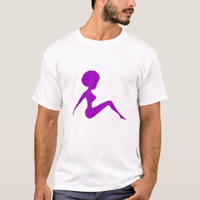 T-shirts roxo da silhueta (Frente)