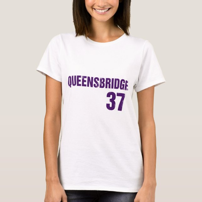 T-shirts Roxo de Queensbridge (Frente)