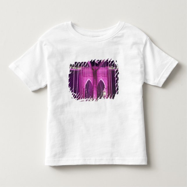 T-shirts Roxo do Lit da ponte de Brooklyn (Frente)