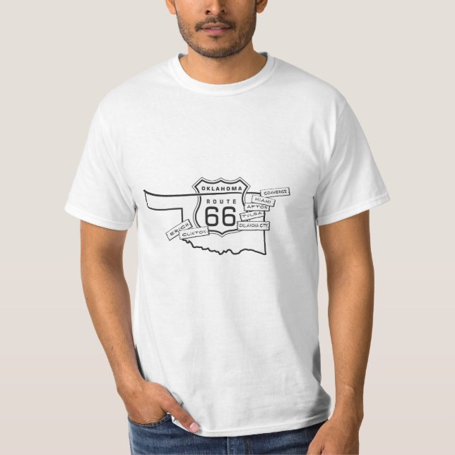 T-shirts Rt 66 Oklahoma (Frente)