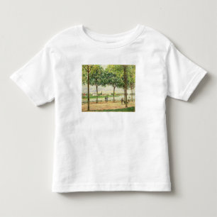 T-shirts Rua de Alfred Sisley de árvores de castanha