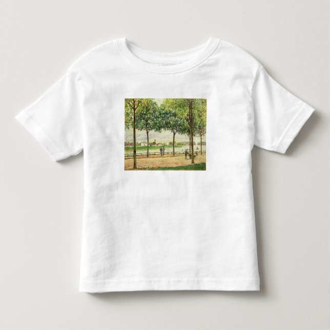 T-shirts Rua de Alfred Sisley | de árvores de castanha (Frente)