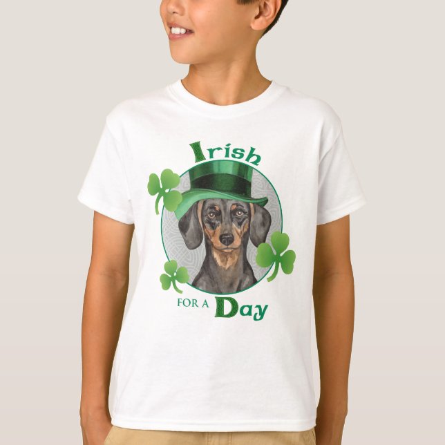 T-shirts Rua, Dia de Patrick Dachshund (Frente)
