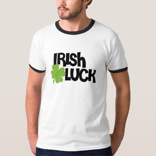T-shirts Rua, Dia de Patrick, Sorte Irlandesa (Frente)
