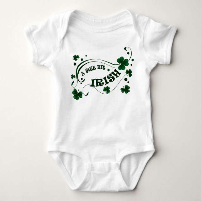 T-shirts Rua. Patricks Day Shamrocks Era Um Pouco Criança I (Frente)