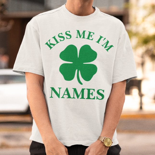 T-shirts Rua personalizada me beija. Dia de Patrick (Criador carregado)