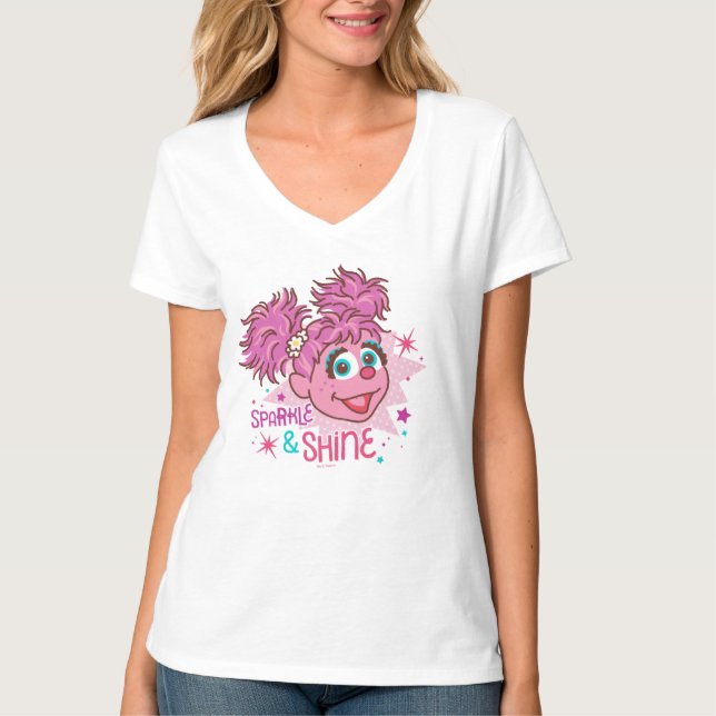 T-shirts Rua Sésamo | Abby Cadabby - Sparkle & Shine (Frente)