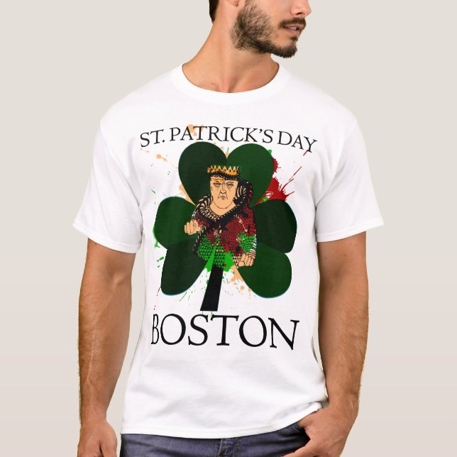 T-shirts Rua. Tee de Boston no Dia de Patrick (Frente)