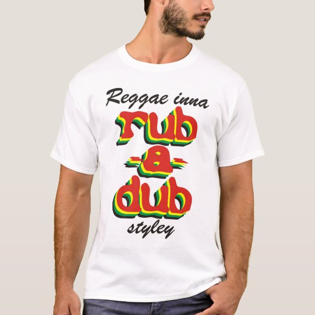 T-shirts RUB-UM-Dub Styley de Inna da reggae (Frente)