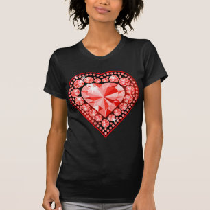 T-shirts Ruby Gemstone Heart