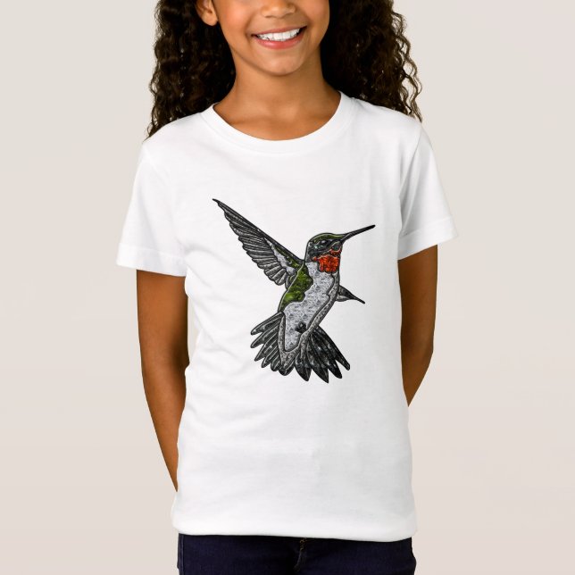 T-shirts Ruby Throated Hummingbird (Frente)