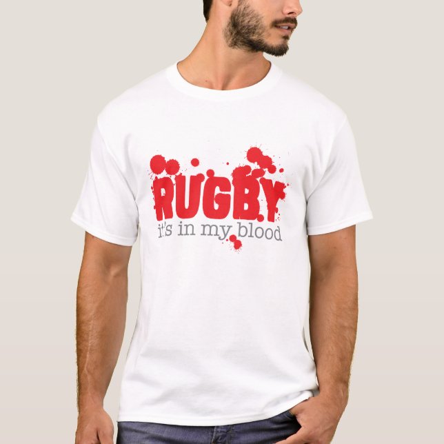 T-shirts Rugby - está em meu sangue (Frente)
