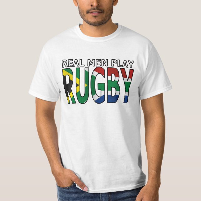 T-shirts Rugby real África do Sul do jogo dos homens (Frente)